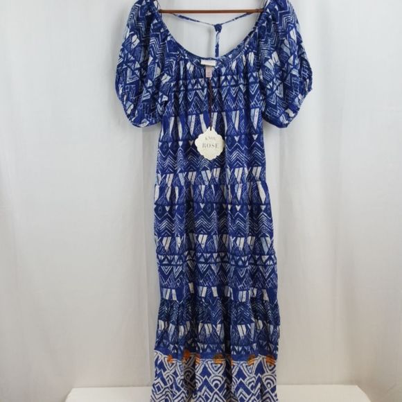 Knox Rose Tiered Boho Dress NWT XS - Picture 2 of 11